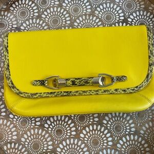 COPY - 8722 Jimmy Choo Leather Clutch Python Accent